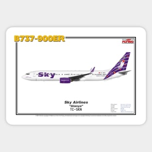 Boeing B737-900ER - Sky Airlines "Alanya" (Art Print) Sticker